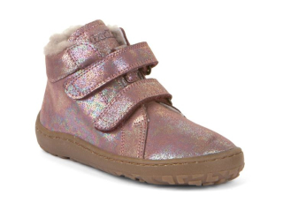 Froddo zimní barefoot dětská obuv G3110227-12K Winter Furry Pink shine